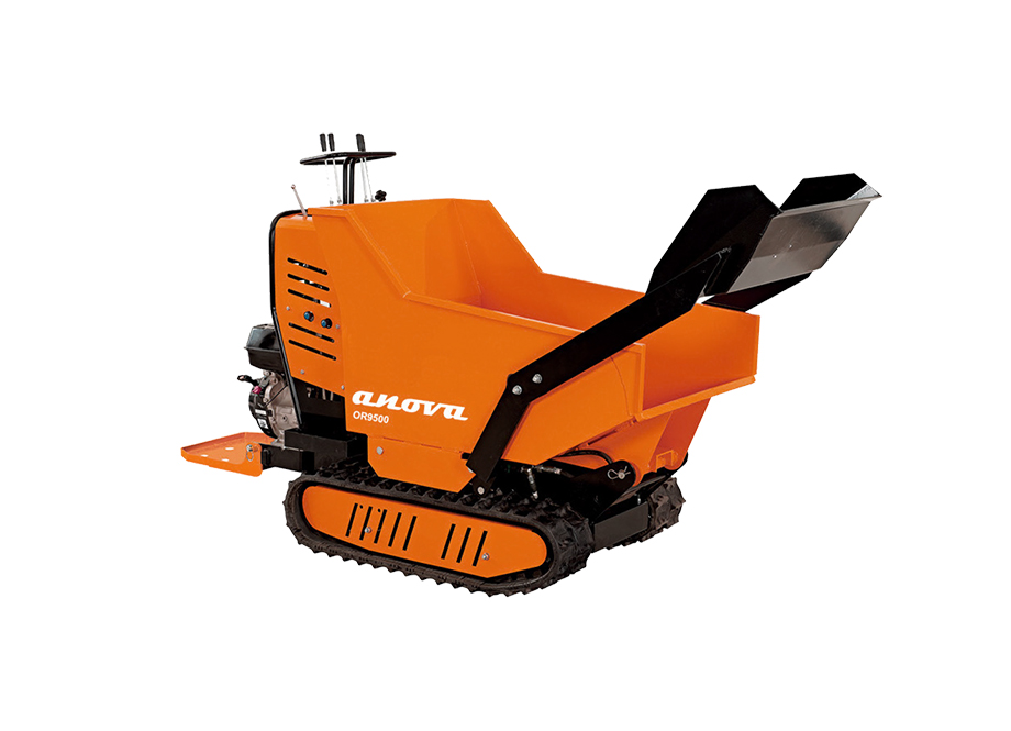 CARRELLO ELEVATORE CINGOLATO PER EDILIZIA 9HP 500KG ANOVA - CON PALA CARICATRICE